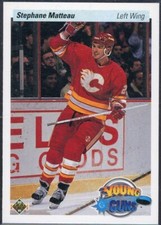 Stephane MATTEAU RC 1990-91 Upper Deck Young Guns #535 Calgary Flames