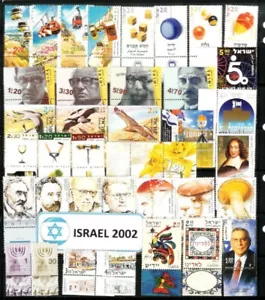 SELLOS ISRAEL 2002 AÑO COMPLETO + HOJA DE RECUERDO - Imagen 1 de 2