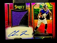 2016 Select Jumbo Signature Swatches Purple Prizm /60 Chris Moore Rookie Auto RC