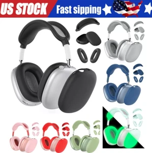 For Apple AirPods Max Headphones Silicone Case Headband Ear Cups Skin Cover USA - Picture 1 of 15