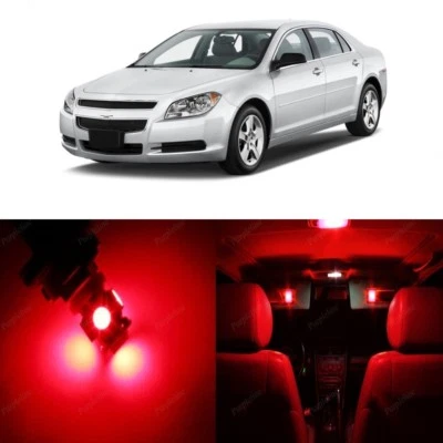 9 x Kit de luces interiores LED rojas para Chevrolet Chevy Malibu 2005-2012 + HERRAMIENTA Foto 1 de 4