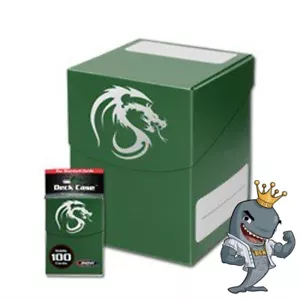 BCW Gaming Deck Case Large - Matte Green Holds 100 Sleeved Cards FREE SHIP - Picture 1 of 1