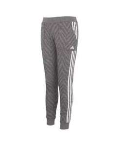 NWT ADIDAS Big Girls Allover Print Cotton Fleece Joggers, Size: Large (14) - Picture 1 of 1