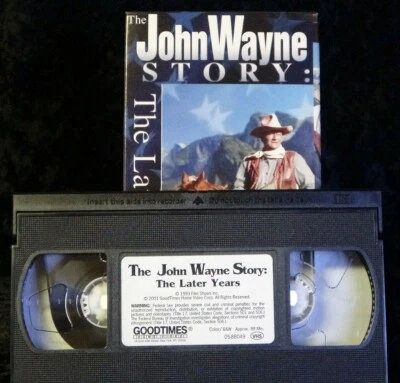 VHS 📼 The John Wayne Story: The Later Years (2001) Documentary Life Career Foto 1 de 3