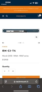 Kit de montage en rack Rackmount.IT pour MX64 / MX64W / MX67 / MX67W / MX67C RM-CI-T4 - Photo 1/4