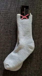 Calcetines de salón de doble capa CUDDL DUDS relleno de felpa talla 4-10 forrados de serpa azul/blanco - Imagen 1 de 4