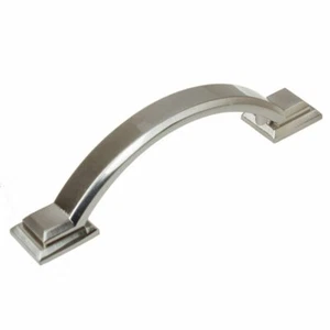 Arched Square Cabinet 3" Satin Nickel Center Arch Pull GlideRite #4355-SN-10 - Picture 1 of 2