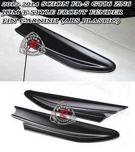 Fits 12-16 Toyota Scion FR-S FRS T-Style Front Fender Aero Fin (ABS) - Picture 1 of 3