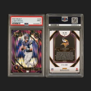 2024 Select J.J. JJ MCCARTHY Purple Shock RC PSA 9 Mint - #d/360 -SHIPS 08/04- - Picture 1 of 1