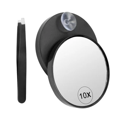 Specchio da Trucco con Ingrandimento 10x Magnifier con Ventose e Pinze in - Immagine 1 di 4