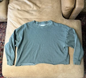 American Eagle Soft Crew Neck Sweatshirt Green Women’s Size Large - Picture 1 of 6