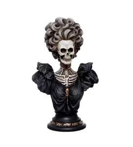 SKELETON WOMAN BUST  Halloween Table Accent Decoration New - Picture 1 of 3