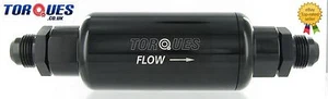 AN -10 (AN10 JIC -10) Black Anodised Billet Fuel Filter 30 Micron - Picture 1 of 2