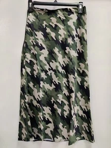 Essue Women Midi Slip Skirt, Green, S - Picture 1 of 5
