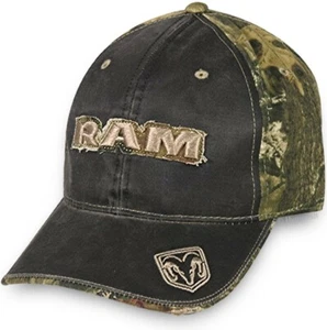 Dodge Ram Weathered Cap with Mossy Oak Back  - Picture 1 of 3