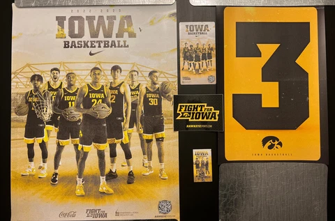2022-2023 Iowa Hawkeyes - TWO Basketball Team Posters With 3 Bonuses! Free S/H! Cover