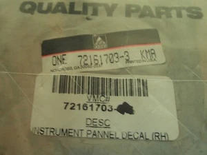 AGCO- DECAL, INST. PANEL   - 72161703      BX9ARL - Picture 1 of 2