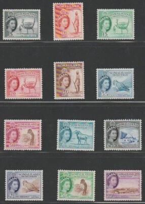 Somaliland Protectorate 1953 EII & scenes definitive complete set sg137-148 MNH - Image 1 of 2