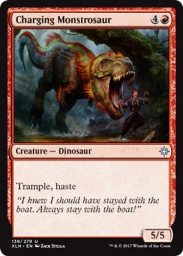 Charging Monstrosaur ~ Near Mint Ixalan MTG Magic UltimateMTG Red Card - Image 1 of 1