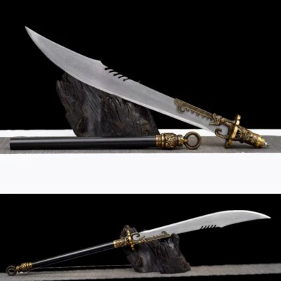 Sable de mango largo de 46" DaoStrong espada espada batalla manganeso acero afilado Foto 1 de 4