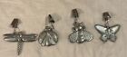 4 INSECT TABLECLOTH COVER WEIGHT METAL CLIPS CLAMPS DECOR / Xmas Ornaments