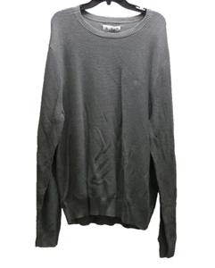 $89 Original Penguin Ribbed Crew Neck Sweater Cotton RAIN HEATHER, S - Picture 1 of 2