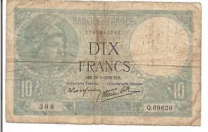 FRANCE 10 FRANCS, 1939 - Picture 1 of 2