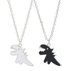 Cute Dinosaur Couple Necklace Lovers Paired Pendants Stainless Steel Neck Ch Ft