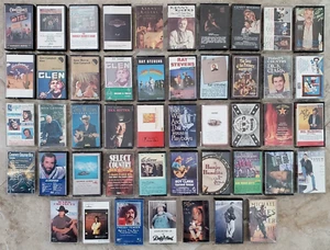 47 COUNTRY MUSIC CASSETTE TAPES - CHARLIE DANIELS, KENNY ROGERS, GLEN CAMPBELL + - Picture 1 of 7