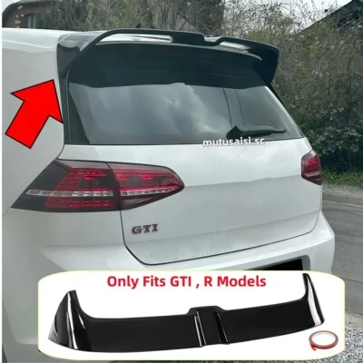 Fits Volkswagen GTI R 15-21 MK7 Spoiler Roof Wing Oettinger Style Black Painted - Image 1 of 4