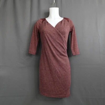 Mini Vestido Suéter Simply Vera Wang Mujer PS Púrpura Minimalista Envoltura Silencioso Lujo Foto 1 de 4