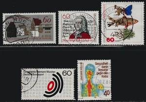 Germany 1981 SC# 1343 - 1348 - Five different stamps - Used Lot # 296 - Picture 1 of 2