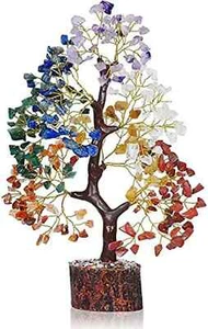 Sieben Chakra Kristall Lebensbaum - Edelsteinbaum - 7 Chakra Baum Feng Shui Baum - Bild 1 von 10