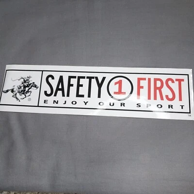 Winchester 'Safety First Enjoy Your Sport' Vintage Firearms Bumper Sticker 11x3 - Image 1 of 2
