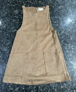 Girls Suede Btween Sleeveless Pocket Dress ( Size 12 ).! - Picture 1 of 5