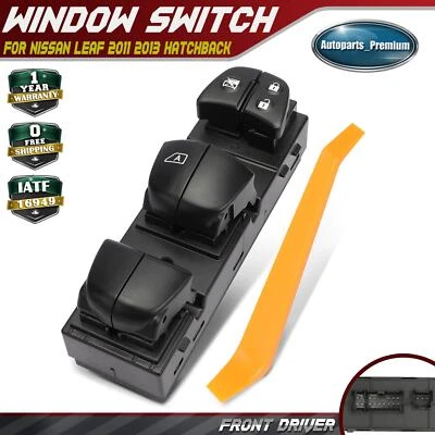 Front Driver Left Side Power Window Switch for Nissan LEAF 2011 2013 Hatchback - Image 1 of 4