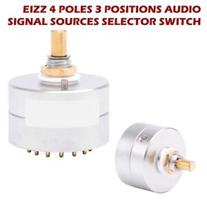 EIZZ 4003 3 Poles 4 Positions Audio Signal Sources Selector Switch for Hifi AMP