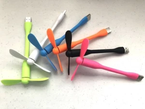 USB POWER COOLING Mini FAN for Keyboard NOTEBOOK Laptop PC Desk Flexible Travel  - Picture 1 of 12