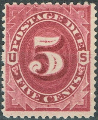 USA 1891 Postage Due Scott J25 MHR (CV: $100 US) - Image 1 of 2