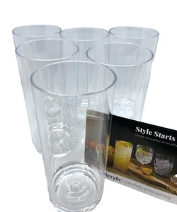 US Acryl Trinkgeschirr Classic 24 Unzen Becher 6er Set NEU - Bild 1 von 3