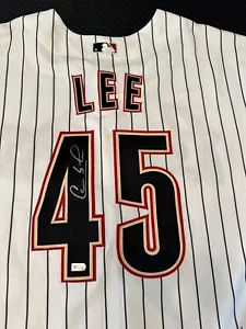 Camiseta deportiva firmada autografiada de los Astros usada de Carlos Lee autenticada en Grandes Ligas - Imagen 1 de 8