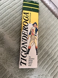 Ticonderoga Pencils In Box Vintage 12 No 2-5/10 Medium No.1388 - Picture 1 of 6