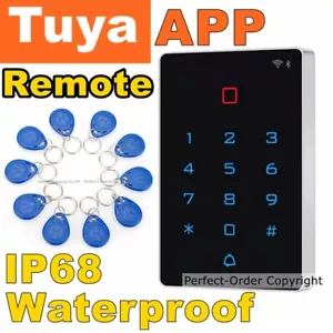 Tuya APP Impermeable Tarjeta RFID y Contraseña Puerta Táctil Control de Acceso Teclado + 10 Tarjetas - Imagen 1 de 24