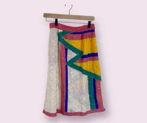 ⭐️ Gonna Midi Retro Disco Dritta Geo Geometrica Vintage Anni 80 Hippie Hipster Art - Foto 1 di 6