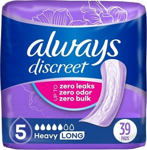 Always Discreet Women’s Incontinence Pads Heavy Absorbency Long Length Postpartu - Picture 1 of 6