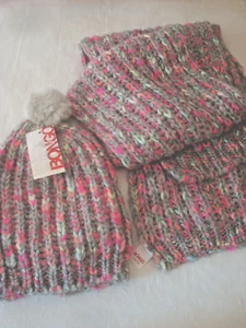 Bufanda y sombrero de invierno para damas talla única bongo multicolor nuevo con etiquetas - Imagen 1 de 3