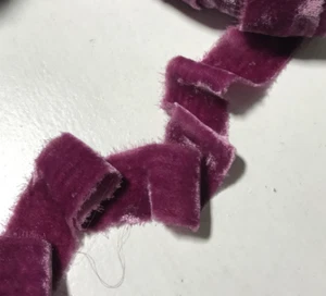 Hand Dyed Boysenberry Purple Silk Velvet Ribbon ( 4 Widths to choose from) - Picture 1 of 4