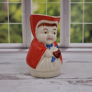 Vintage Mrs. Gamp Small Ceramic Pitcher Red Riding Hood - Picture 1 of 3