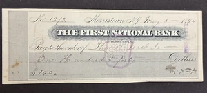 THOMAS NAST CHEQUE FIRMADO-1894-"PADRE DE DIBUJOS ANIMADOS AMERICANOS"-2 FIRMAS - Imagen 1 de 8