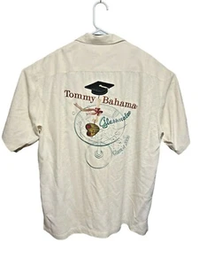 100% Seide - Medium TOMMY BAHAMA Hemd mit Knopfleiste - Holzknöpfe GLASSMATES 2006 - Bild 1 von 5